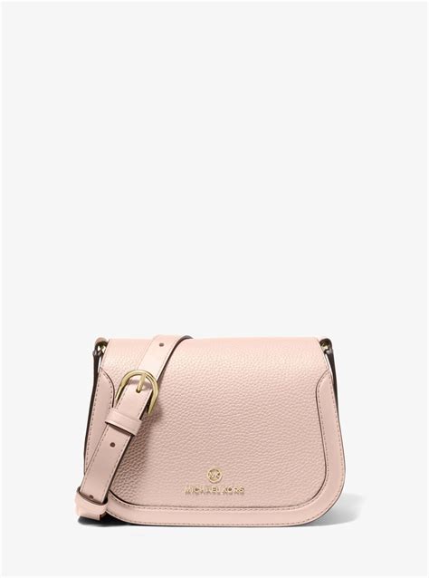 michael kors pink pebble leather slouch hobo shoulder bag|Michael Kors shoulder bag small.